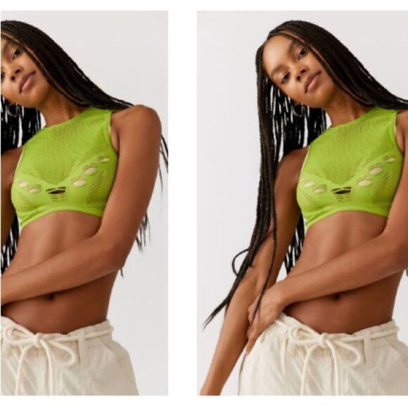 NWT Urban Outfitters Fishnet Crop in sz XS/S NWT - Picture 3 of 4